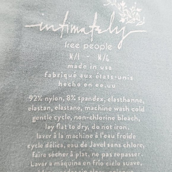 Free People Cap Sleeve Seamless Blue Crop Cami Top - Picture 7 of 7